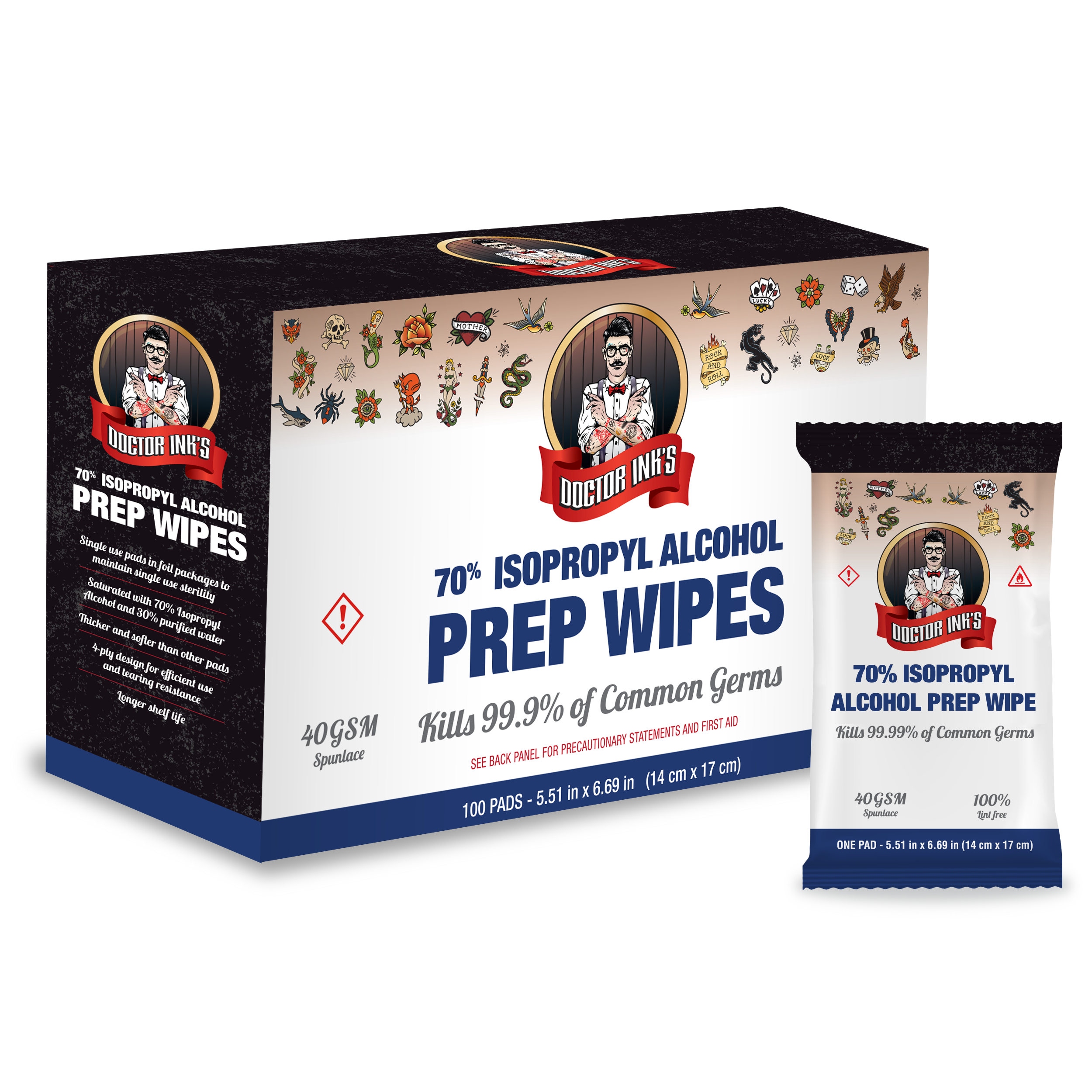 Alcohol Prep Wipes pack