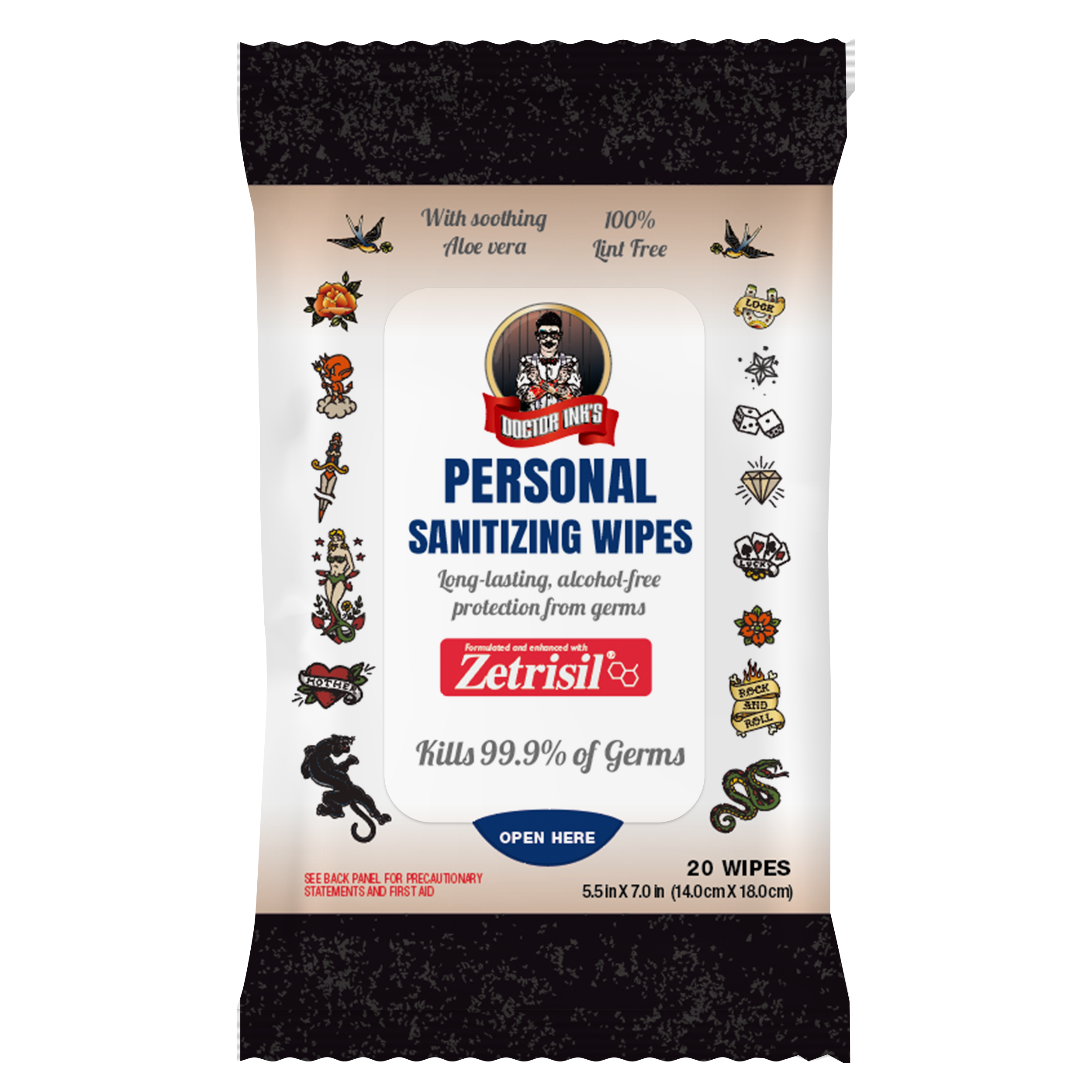 Personal Sanitizing Wipes pack